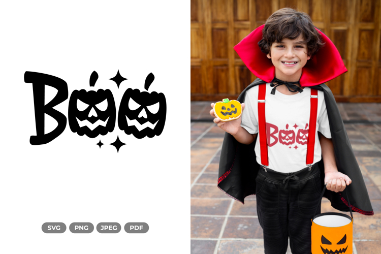 Boo SVG & Clipart - Halloween Cut File