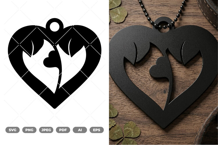 Liontin Love SVG & Clipart example image 1
