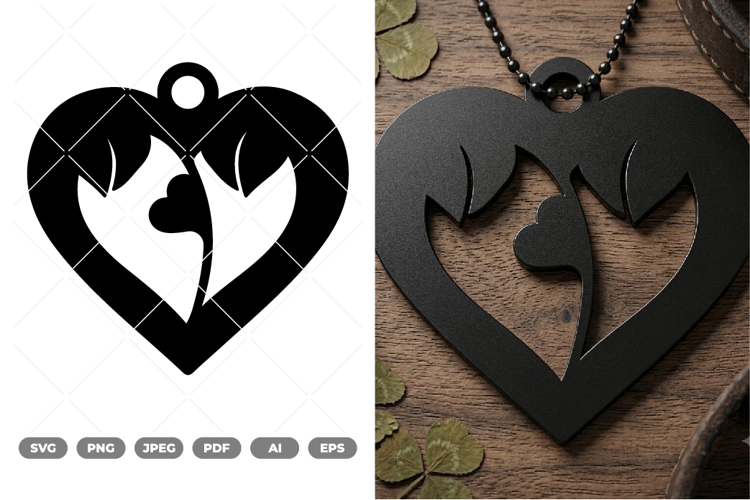 Liontin Love SVG & Clipart