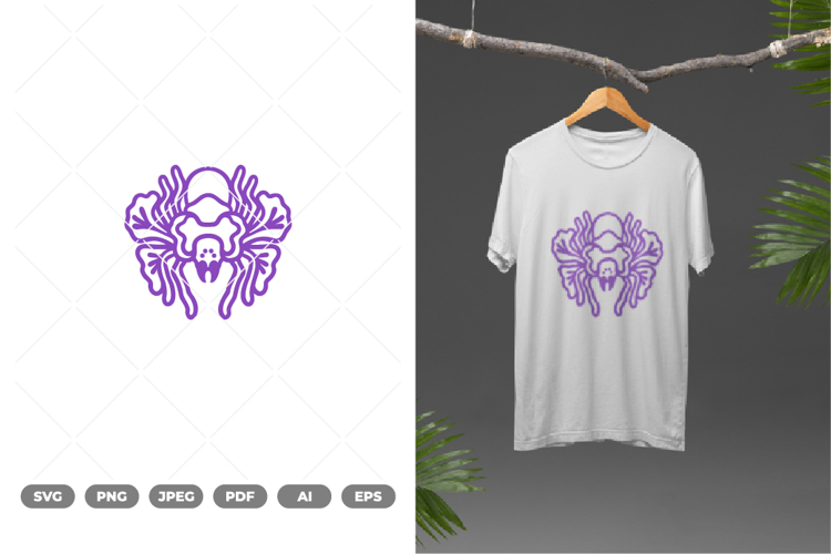 Flower Spider SVG   Clipart