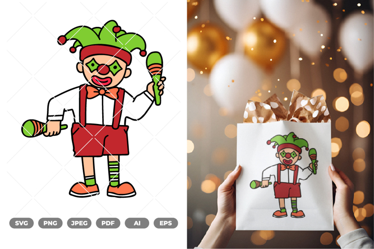 Clown Colored SVG & Clipart