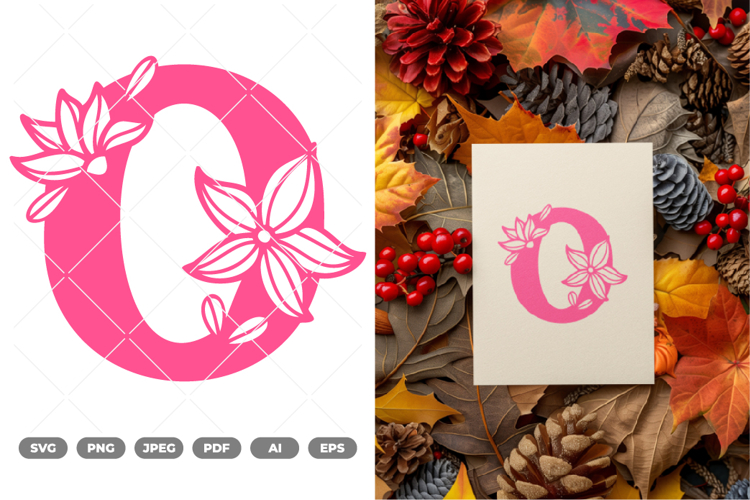 Floral Alphabet SVG & Clipart