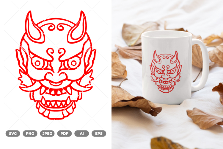 Oni Mask SVG & Clipart