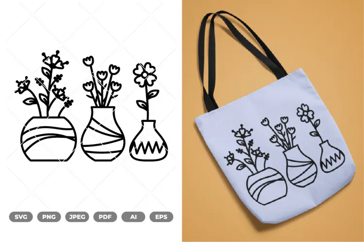 Potted Plants SVG & Clipart