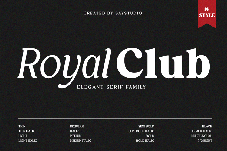 Royal Club - Elegant Serif Typeface
