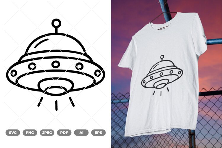 UFO SVG & Clipart example image 1