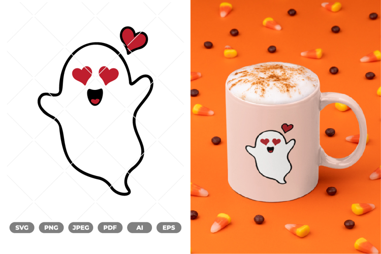 Cute Ghost Colored SVG & Clipart