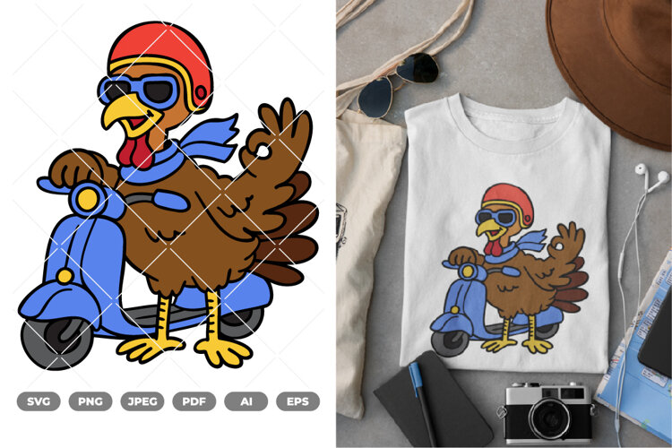 Cool Turkey COlored SVG & Clipart example image 1