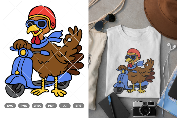 Cool Turkey COlored SVG & Clipart