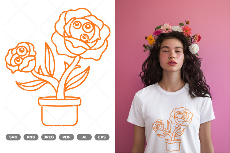 Monster Flower SVG & Clipart example image 1