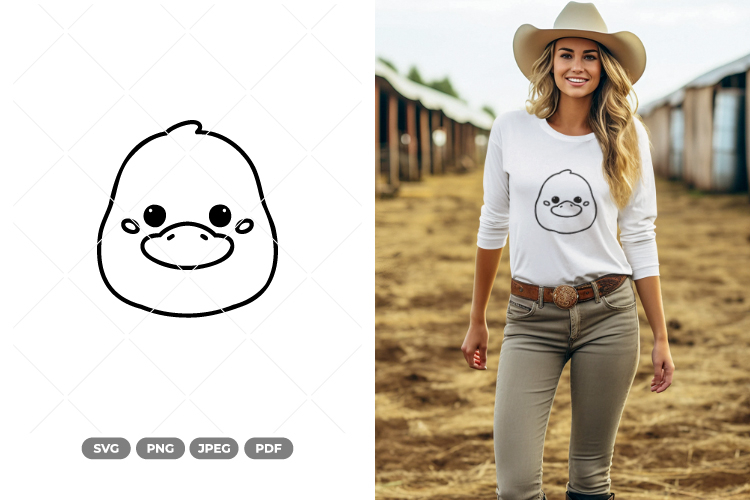 Farm Duck Head SVG & Clipart