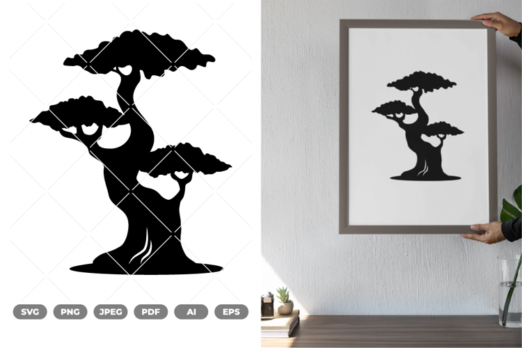 Bonsai Silhouette SVG & Clipart