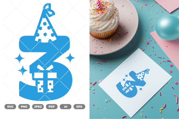 3rd Birthday SVG & Clipart