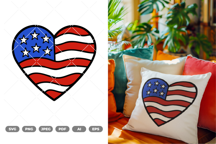 American Heart Colored SVG & Clipart