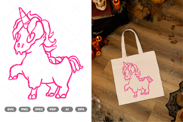 Zombie Unicorn SVG & Clipart