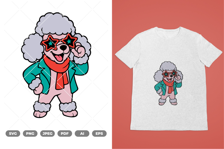 Cool Dog Colored SVG & Clipart