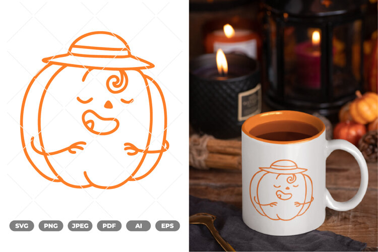 Cute Pumpkin SVG & Clipart example image 1