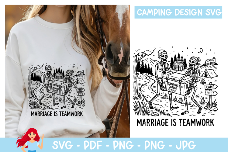 Marriage is teamwork SVG, Camp SVG