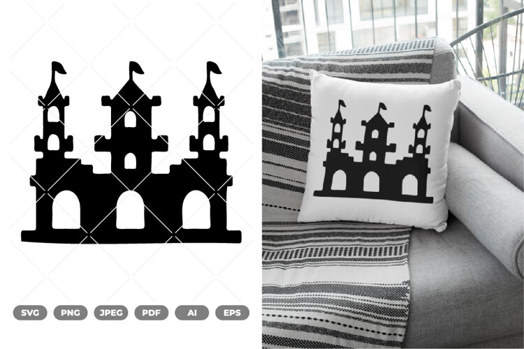 Fantasy Castle SVG & Clipart example image 1