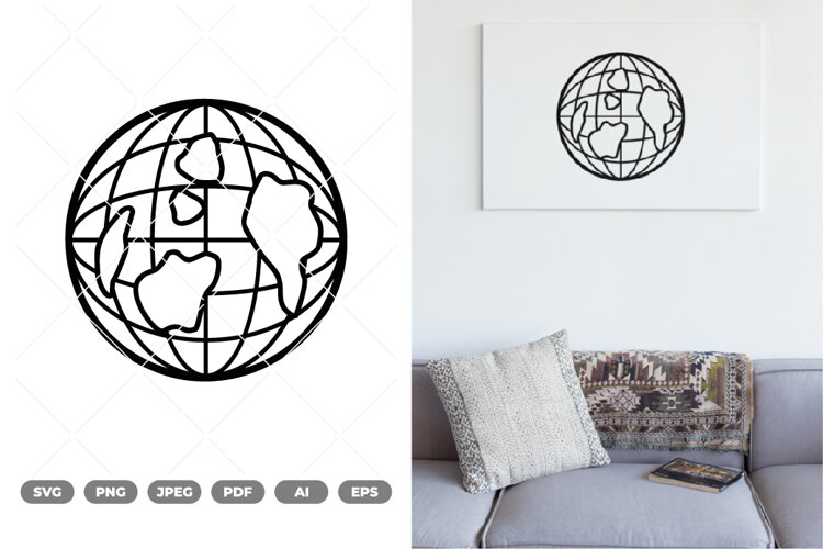 Globe SVG & Clipart example image 1
