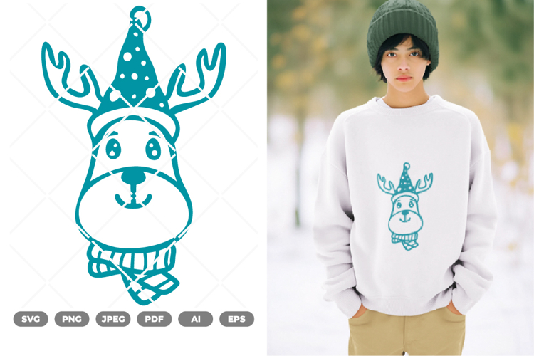 Winter Deer SVG & Clipart