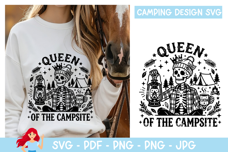 Queen of the campsite SVG, Camp SVG