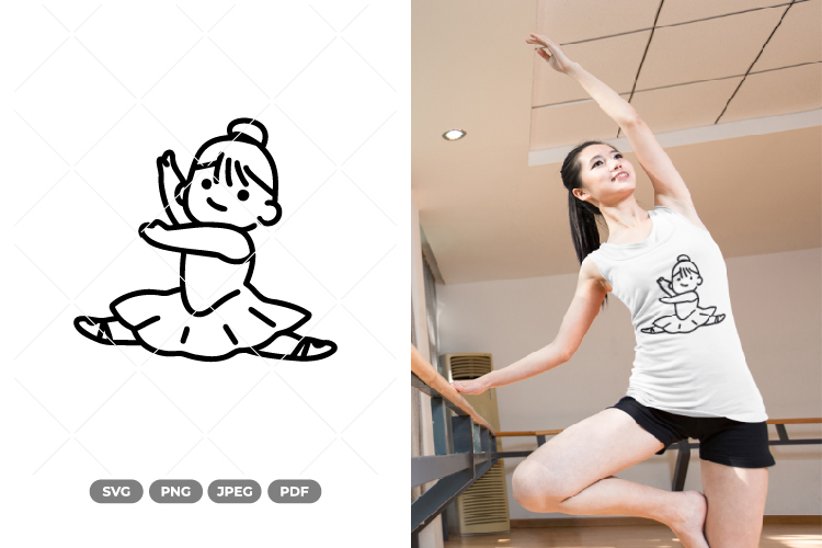 Ballet Girl SVG   Clipart