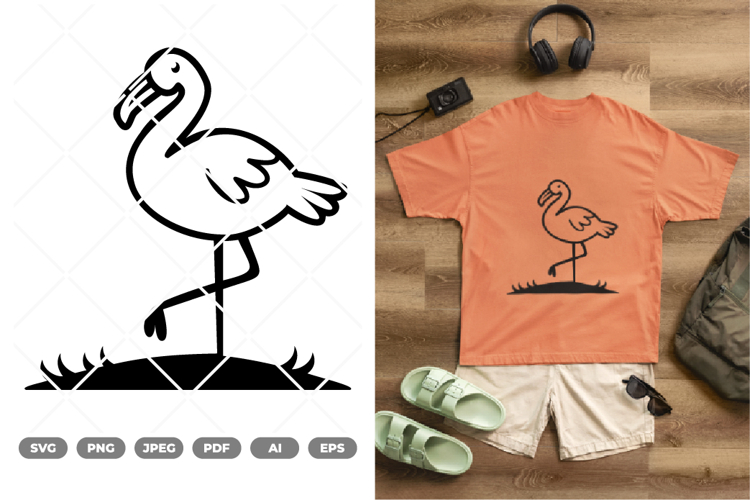 Flamingo SVG & Clipart example image 1