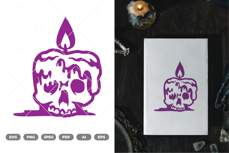 Scary Candle SVG & Clipart