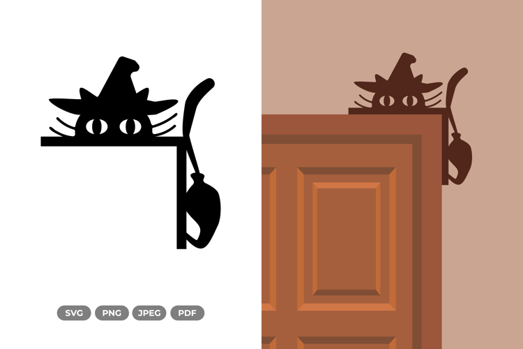 Halloween Door Corner SVG & Clipart