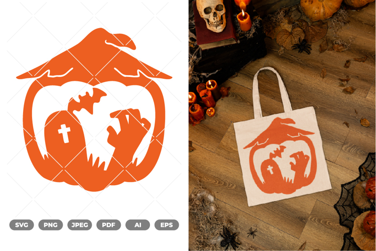 Halloween Pumpkin Cut File SVG & Clipart