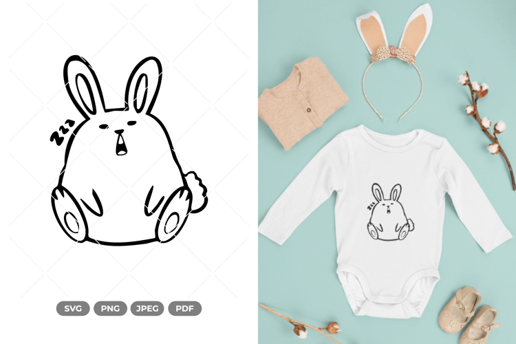 Kawaii Bunny SVG & Clipart