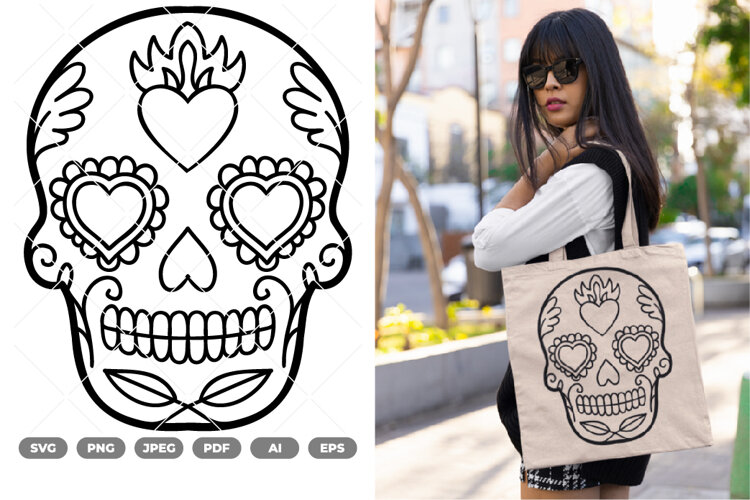 Sugar Skull & Clipart example image 1