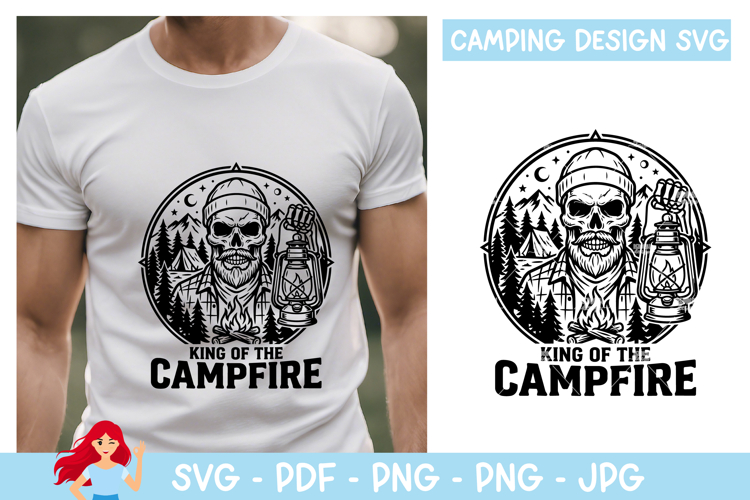 King of the campfire SVG, Camp SVG