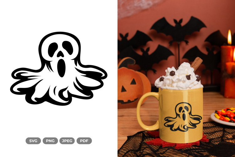 Ghost SVG & Clipart - Halloween Cut File