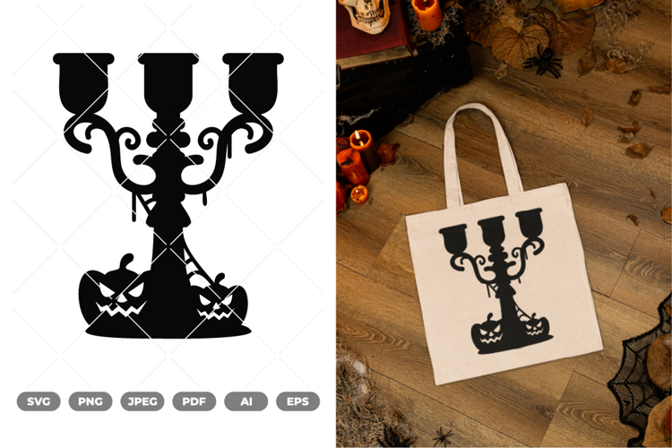 Creepy Candelabra SVG & Clipart