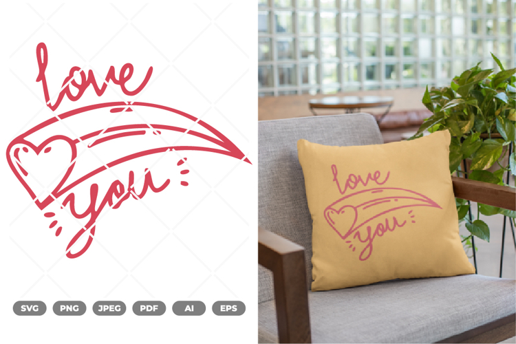 Love You SVG & Clipart example image 1