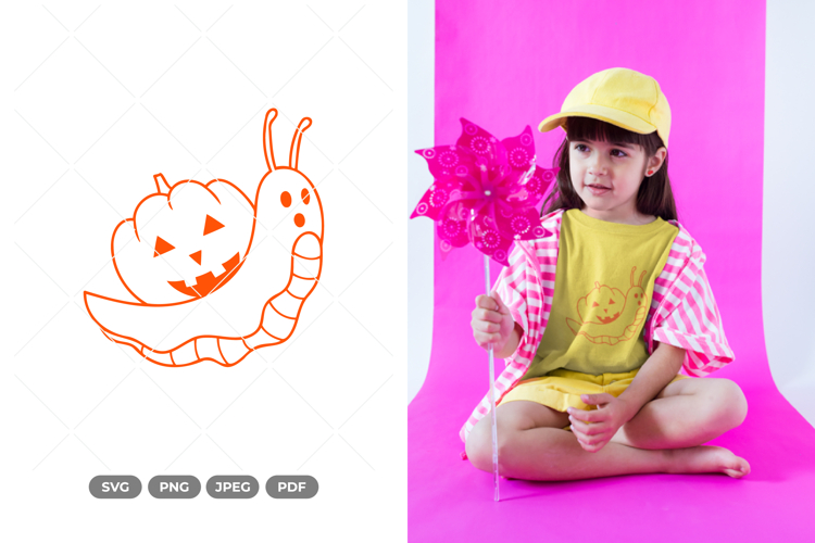 Pumpkin Snail SVG & Clipart