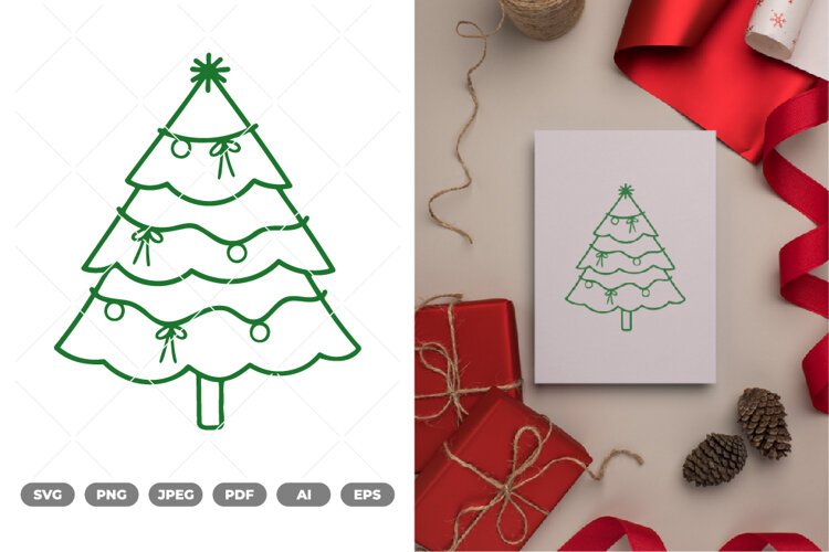 Christmas Tree SVG & Clipart example image 1