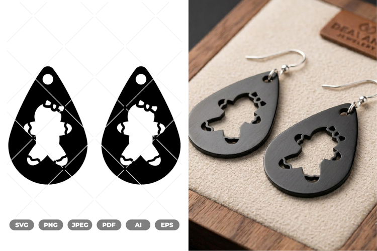 Christmas Earrings SVG & Clipart