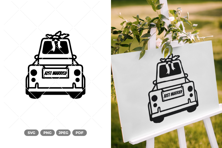 Just Married SVG & Clipart