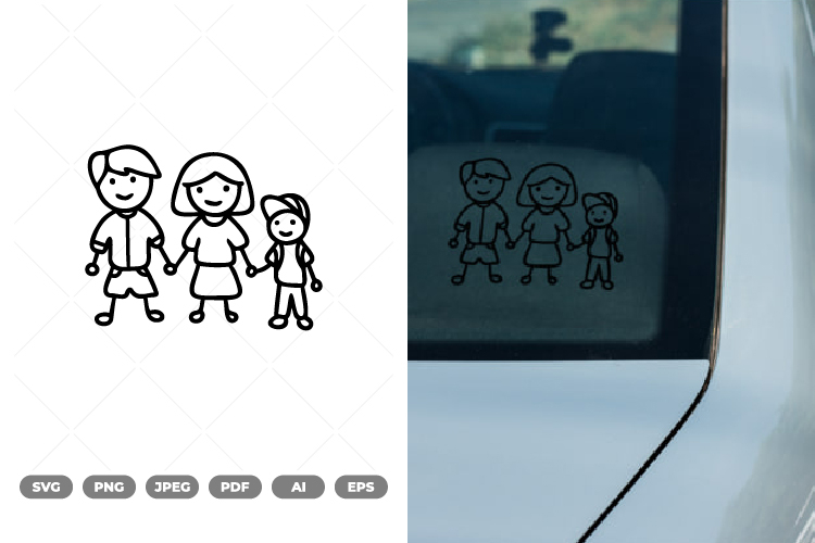  Stick Figure Family Clipart Image 4
