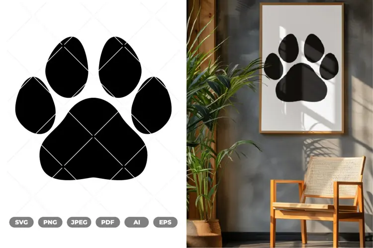 Paw Silhouette SVG & Clipart