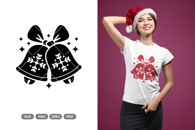 Christmas Bell SVG & Clipart - Cut File