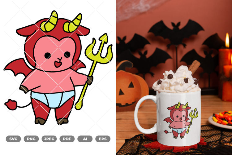 Little Demon Colored SVG & Clipart