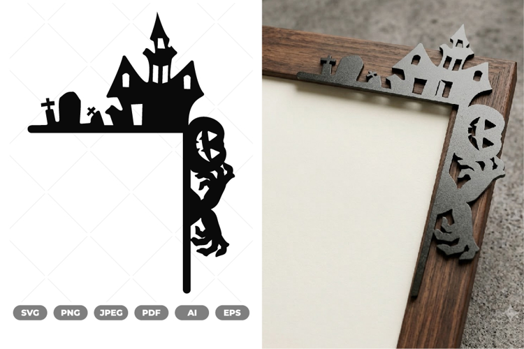 Halloween Door Corner SVG & Clipart