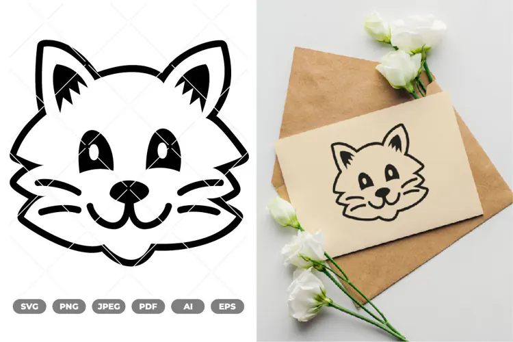 Smile Cat SVG & Clipart