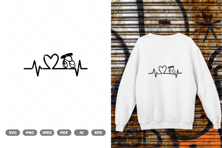 Camping Heartbeat SVG & Clipart