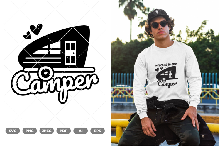 Welcome to Our Camper SVG & Clipart