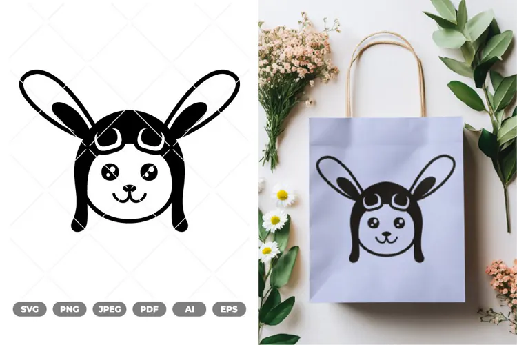 Bunny Pilot SVG & Clipart